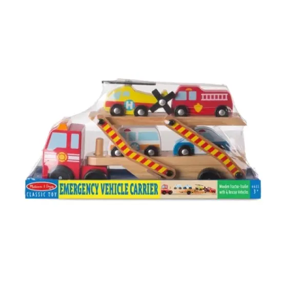 Melissa & Doug Wooden Emergency Vehicle Set of 6 image {2}