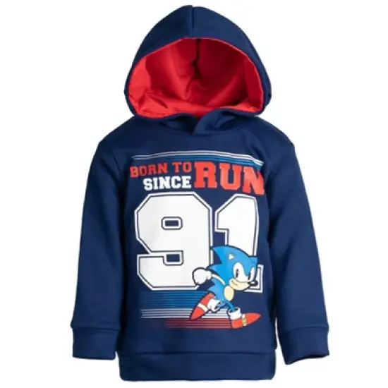 SEGA Sonic the Hedgehog Toddler Boys Fleece Fashion Pullover Hoodie Navy  image {7}