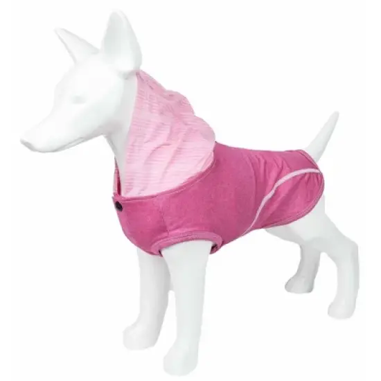 Pet Life Active Pull-Rover Premium 4-Way Stretch Two-Toned Sleeveless Hoodie Dog and Cat T-Shirt - Pink image {7}