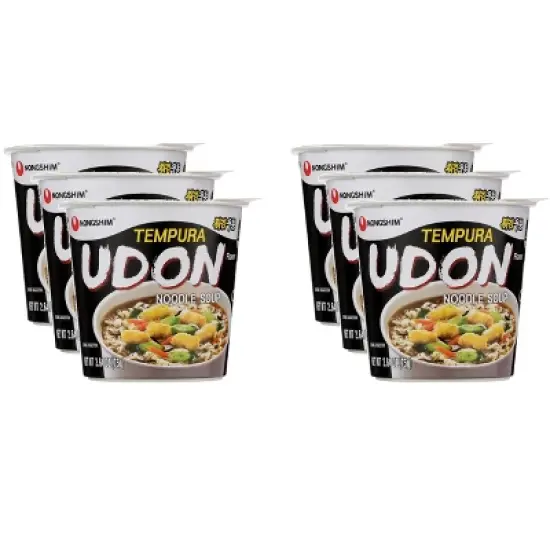 Nong Shim Cup Noodles Tempura Udon - Case of 6 - 2.64 oz image {2}