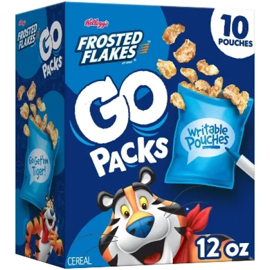 Kellogg's Frosted Flakes Go Packs Breakfast Cereal - 12oz/10ct image {12}