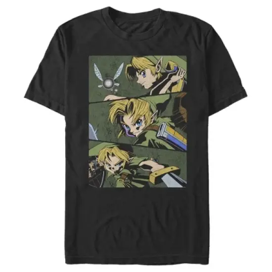 Men's Nintendo Zelda Anime Comic Strip T-Shirt image {3}