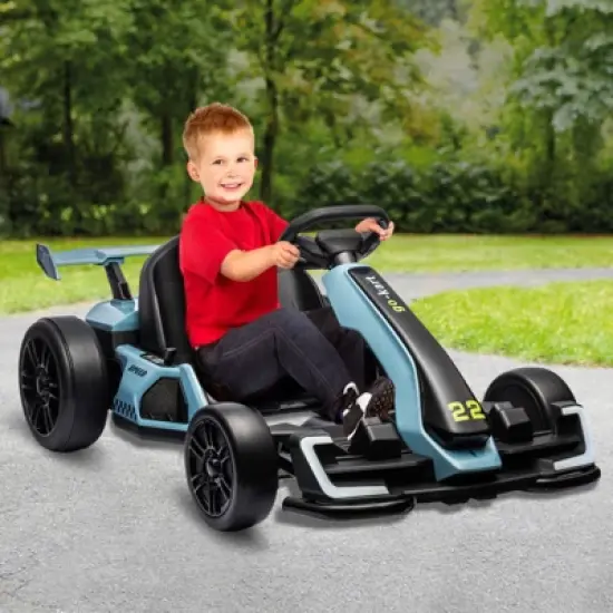 24V Electric Go Kart for Kids，Powerful Drift Kart with Adjustable Seat image {6}