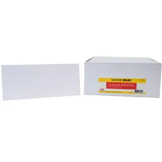 School Smart Number 10 Envelopes, 4-1/8 x 9-1/2 Inches, White, Pack of 500 image {6}