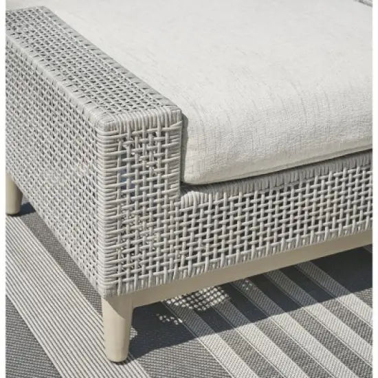Signature Design by Ashley Seton Creek Outdoor Ottoman with Cushion, Gray image {5}
