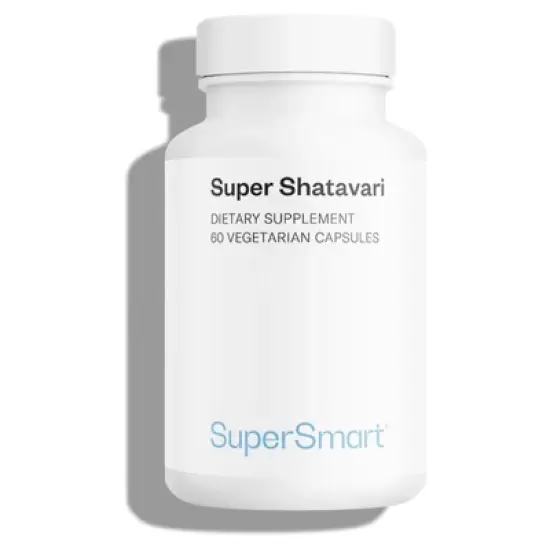SuperSmart Super Shatavari - with Patented Aspurus Shatavari Root Extract | Vegan & Gluten Free - 60 Vegetable Capsules image {1}