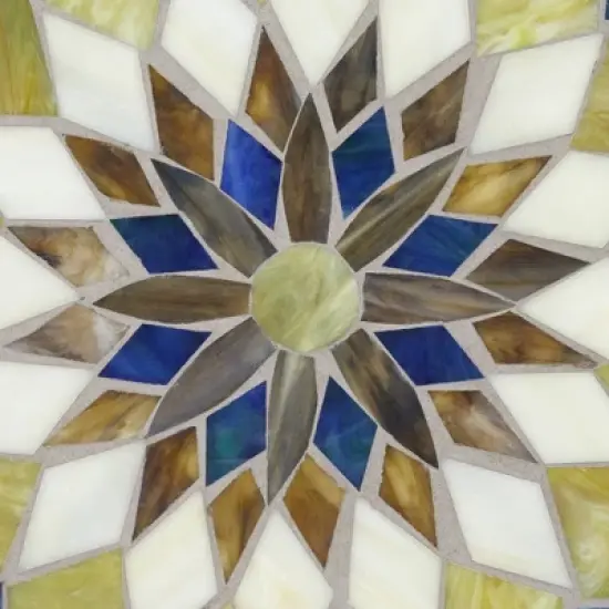 Teal Island Designs Modern Mosaic Black Round Outdoor Accent Table 14" Wide Multi-Color for Porch Patio Living Room Home Balcony image {1}