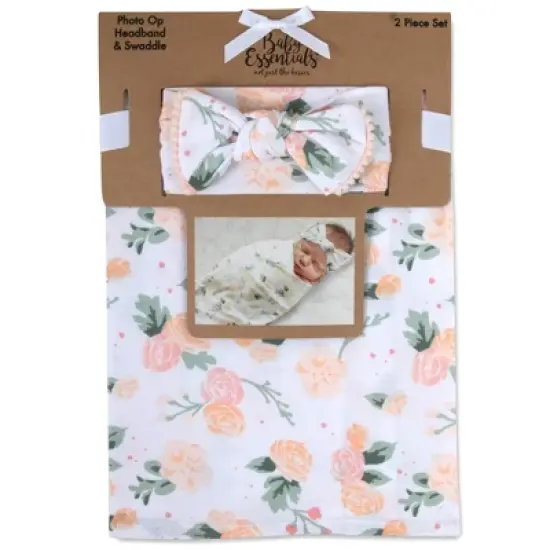 Baby Essentials Rose Floral Swaddle Blanket image {7}