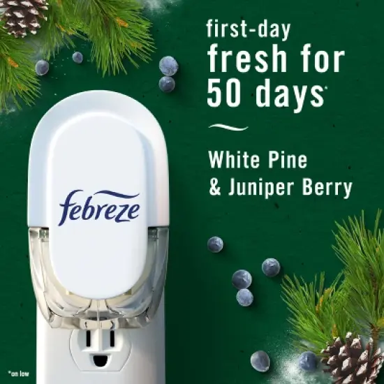 Febreze Plug Dual Air Freshener Refill - White Pine & Juniper Berry - 1.75 fl oz/2ct image {3}