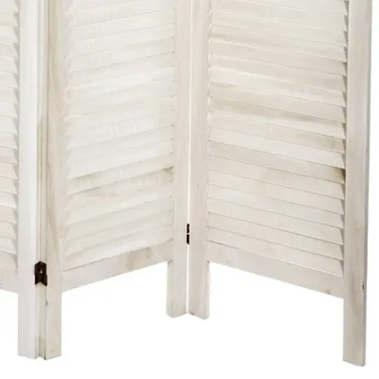 5 1/2 ft. Tall Modern Venetian Room Divider - White (3 Panels) image {2}