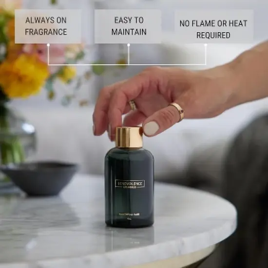 Benevolence LA Rose & Sandalwood Reed Diffuser Oil Refill image {2}