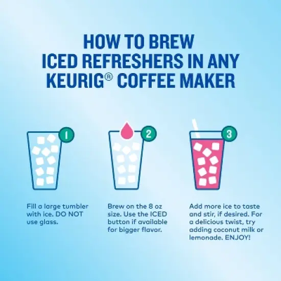 The Original Donut Shop Strawberry Acai Keurig K-Cup Iced Refresher Pods image {5}