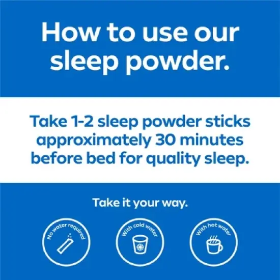 Dream Water Sleep Powder-Sugar-Free,GABA,Melatonin,5-HTP,Snoozeberry,60-Count image {4}