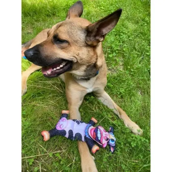 Fuzzu Barnyard Flops Big Moo Dog Toy image {2}