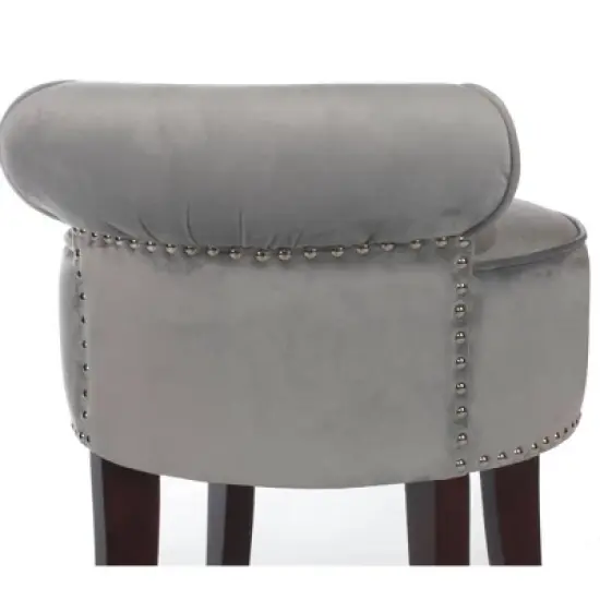 22.5" Lena Wood and Upholstered Vanity Stool - Hillsdale Furniture image {2}