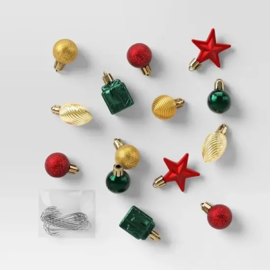 25ct Assorted Shatter-Resistant Christmas Tree Ornament Set - Wondershop&trade; image {5}