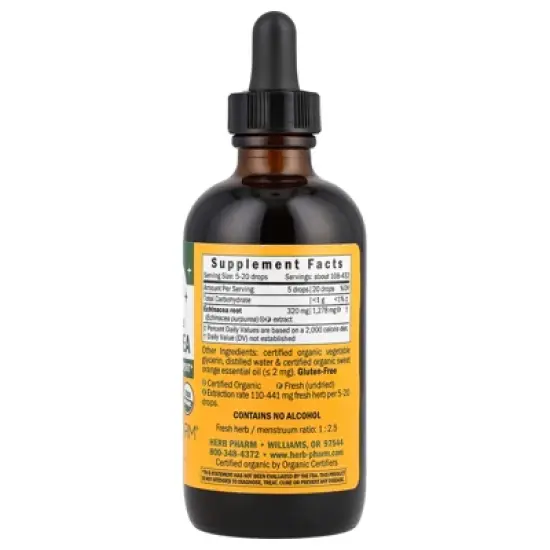 Herb Pharm Kids Echinacea, Alcohol Free, Orange , 4 fl oz (120 ml) image {1}
