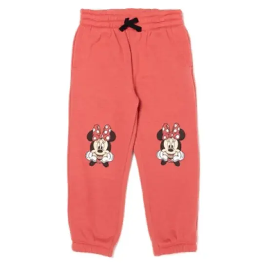 Disney Minnie Mouse Girls Fleece 2 Pack Jogger Pants Little Kid to Big Kid image {1}