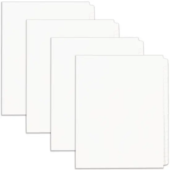 Avery Legal Exhibit Binder Dividers, 25 Blank Side Tabs, Unpunched Letter Size, 1 Set Collated, 4 Packs (11912) image {6}