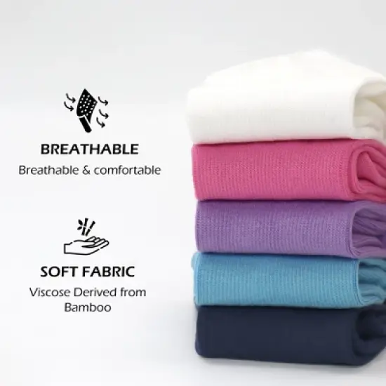 SERISIMPLE Women Viscose Bamboo No Show Sock Low Cut Socks Arch Support Breathable Athletic Sock 5 Pairs image {3}