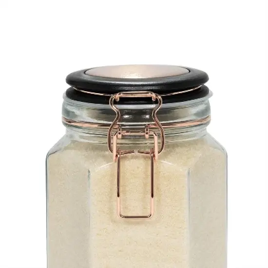 Amici Home Adler Collection Food Safe Hermetic Preserving Glass Canister With Lid & Clippers image {2}