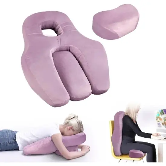 2-in-1 BBL Pillow Set  Face Down Sleeping + Back Support image {5}