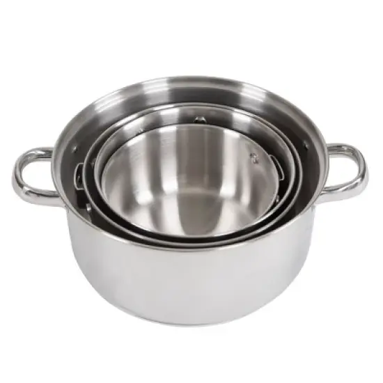 Stansport 7 Piece Stainless Steel Clad Cook Set image {1}