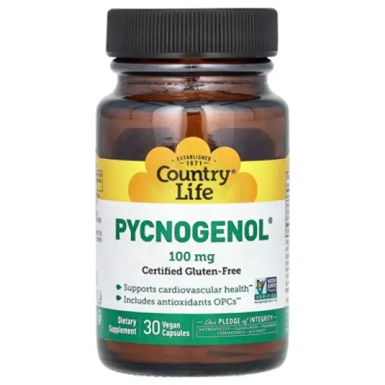 Country Life Pycnogenol, 100 mg, 30 Vegan Capsules image {3}
