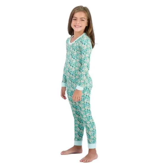 Sleep On It Girls Super Soft 2-Piece Snug Fit Pajama Set - Floral image {2}