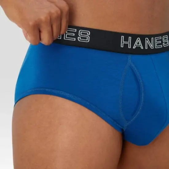 Hanes Premium Men's Briefs with Total Support Pouch 3pk - Gray/Blue/Black image {3}