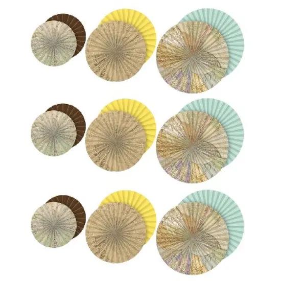 Teacher Created Resources Travel the Map Hanging Paper Fans 3 Per Pack 3 Packs (TCR77034-3) image {2}