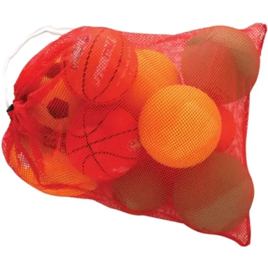 Sportime Heavy-Duty Mesh Storage Bag, 24 x 34 Inches, Red image {1}
