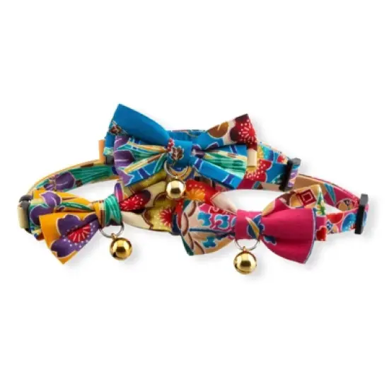 Necoichi Yukata Bow Tie Cat Collar image {9}