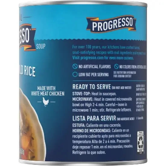 Progresso Gluten Free Traditional Chicken & Wild Rice Soup - 19oz image {5}