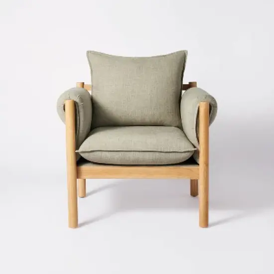 Arbon Wood Dowel Accent Chair with Cushion Arms - Threshold&trade; designed with Studio McGee image {2}