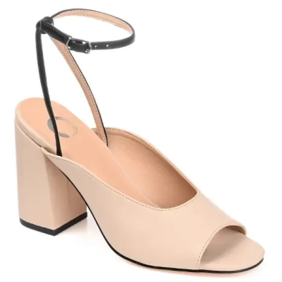 Journee Collection Womens Calypso Buckle Ankle Strap Block Heel Sandals image {12}