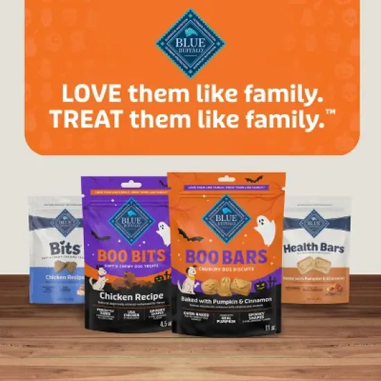 Blue Buffalo Boo Bars Crunchy Biscuits, Pumpkin & Cinnamon Halloween Dog Treats - 11oz image {8}