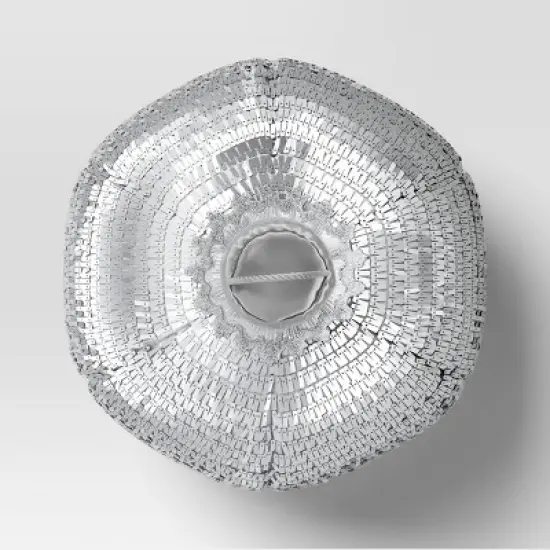 11"x13" Christmas 3D Disco Ball Shape Pillow with Silver Sequins - Wondershop&trade; image {2}