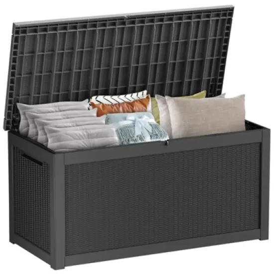 Yardgrace Heavy Duty Secure Storage and Seating Resin Deck Box image {8}