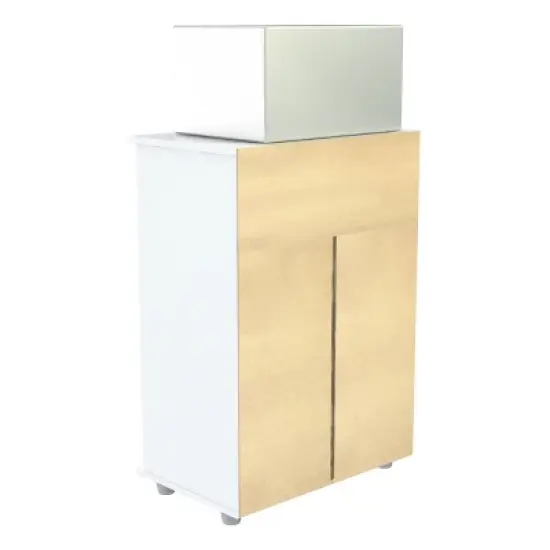 4 Shelves Kitchen Storage Cabinet White - Inval image {7}