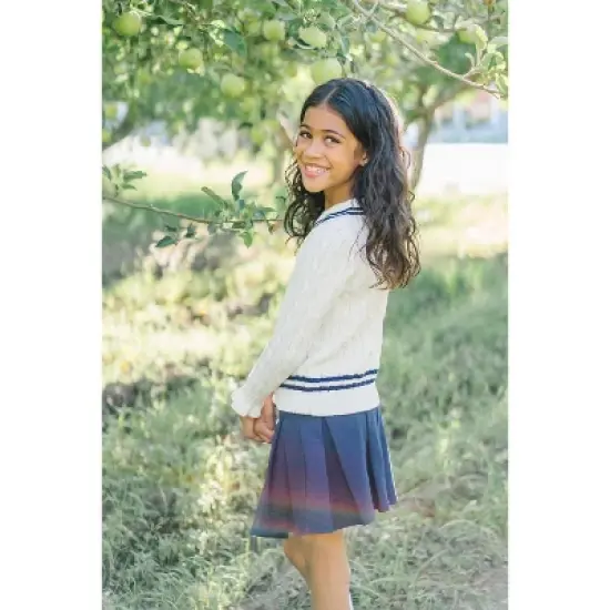 Hope & Henry Girls' Ponte Pleated Uniform Skort, Toddler image {2}