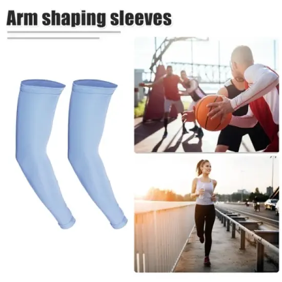 Unique Bargains Arm Shapers Arm Slimming Sleeves Fat Burning Light Weight 1 Pair image {1}