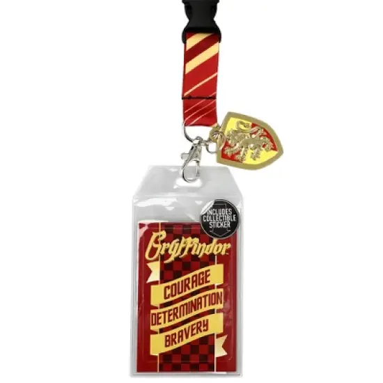 Gryffindor Characteristics Tie Inspired Sublimation Print Metal Enamel Charm OSFA image {3}