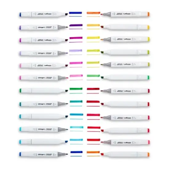 KINGART PRO Double-Ended Markers 24 Bright Colors image {5}