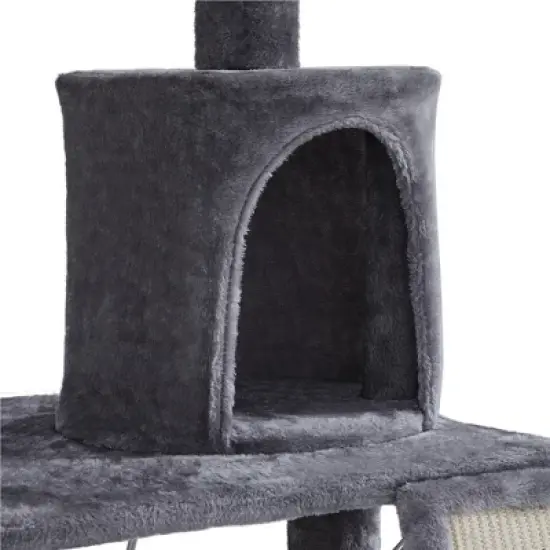Yaheetech 63.5"H 4-Level Plush Cat tree for Small/Medium Cats image {4}