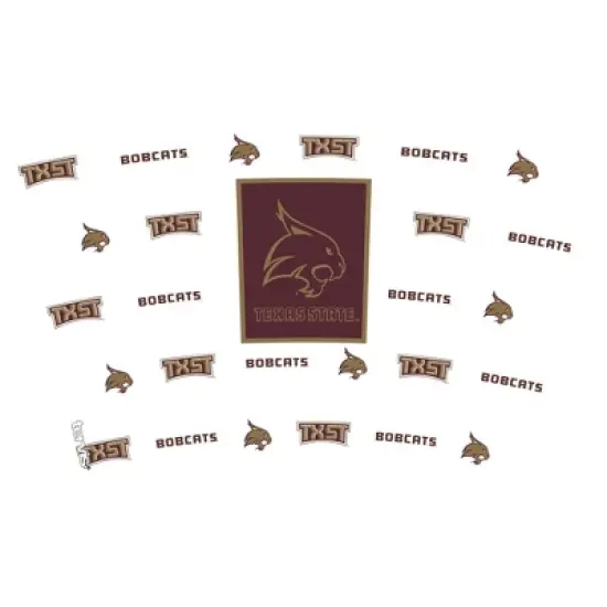 NCAA Texas State Bobcats 10oz Overtime Classic Wavy Tumbler image {1}