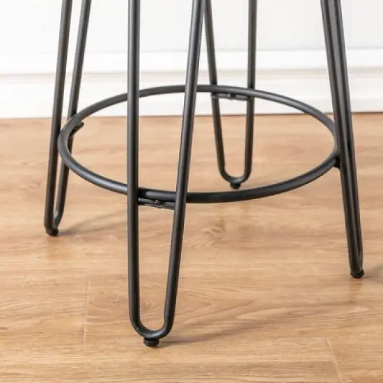 24" Quinn Counter Height Barstool Black - Ace Bayou image {4}