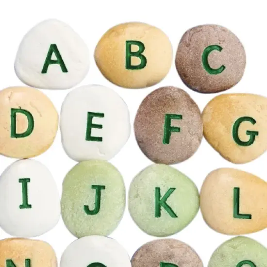 Yellow Door Uppercase Alphabet Pebbles - Set of 26 image {2}
