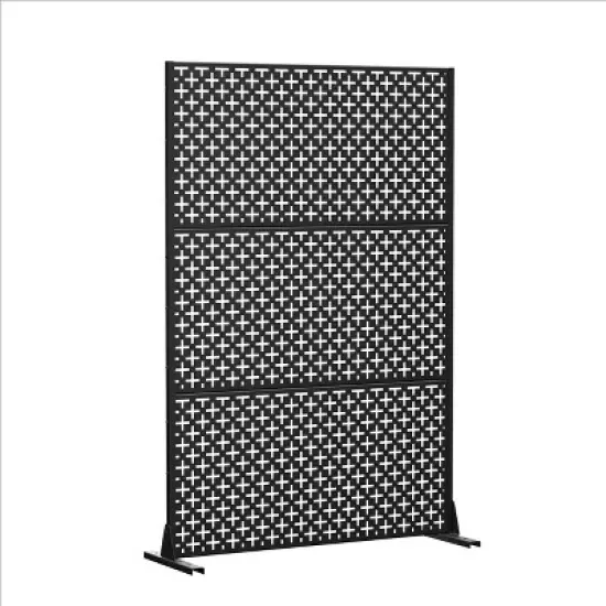 PexFix 72 in. H x 47 in. W Outdoor Metal Privacy Screen Garden Fence Symbol Pattern Wall Applique image {2}