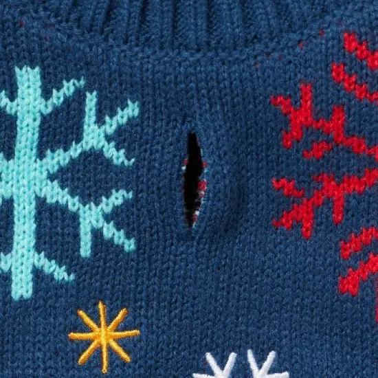 Snowflakes Dog and Cat Sweater Knit - Wondershop&trade; Navy Blue image {3}